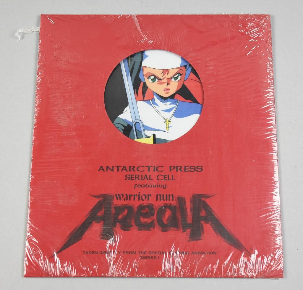 Antarctic Press Serial Cell Warrior Nun Areala MIP - NOS: Taken directly from the special opening animation series I. Measures 11" x 12.5".Single owner collection from the largest toy collector on the West Coast.