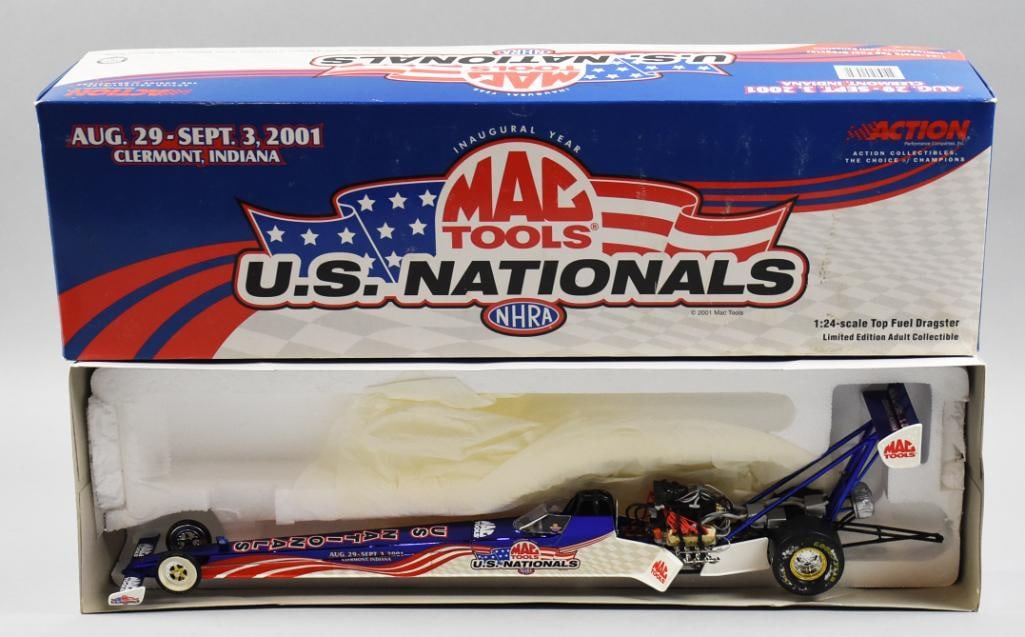 2001 Action Racing US Nationals Dragster 1:24 Scale-NOS: August 20-September 3, 2001 US Nationals Dragster. 1:24 Scale.