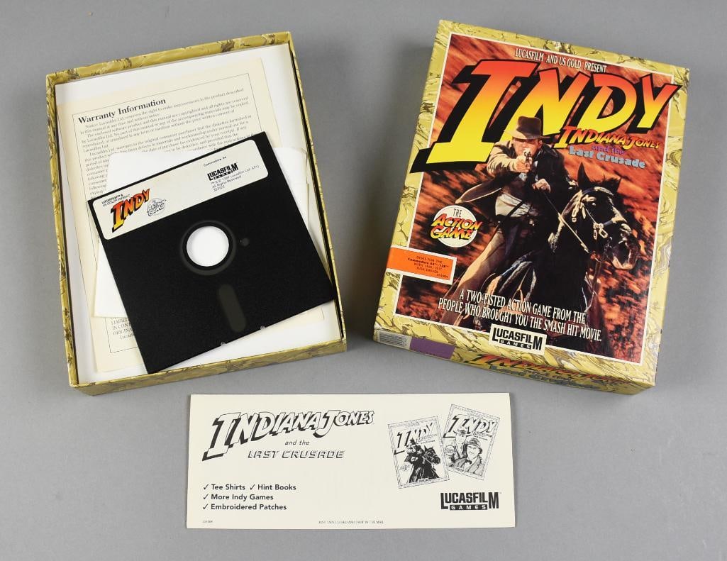 1989 Lucas Films Games Indy, Indiana Jones Commodore 64 Game (1 of 4)