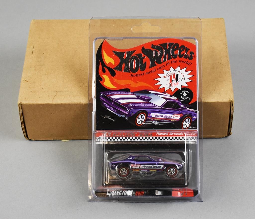 2006 Mattel Hot Wheels RLC Plymouth Barracuda MOC NOS: 2006 Mattel Hot Wheels Redline Club Plymouth Barracuda. MOC NOS. Limited edition number 4128/9813.?Single owner collection from the largest toy collector on the West Coast.