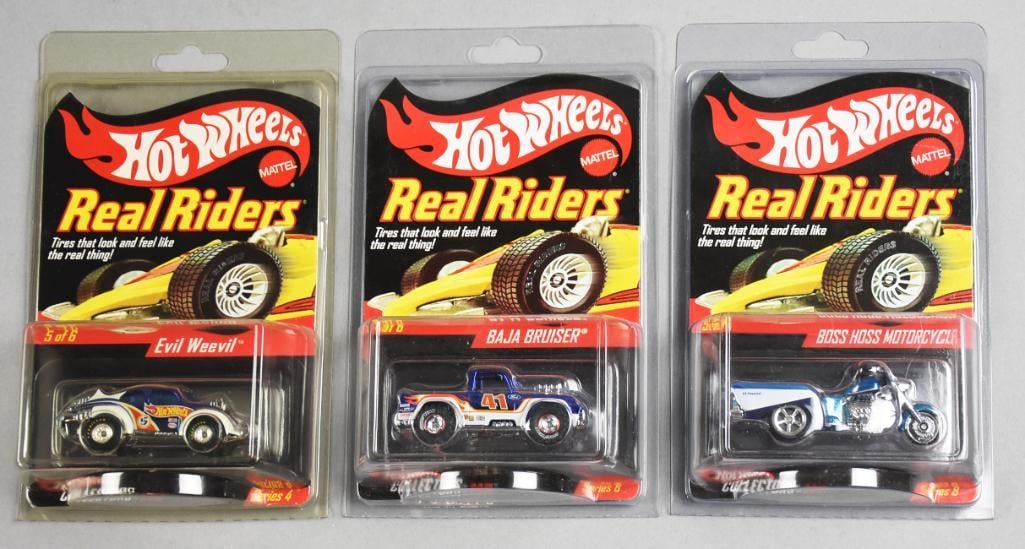 (3) 2000s Mattel Hot Wheels Ltd Ed Real Riders MOC-NOS (1 of 3)