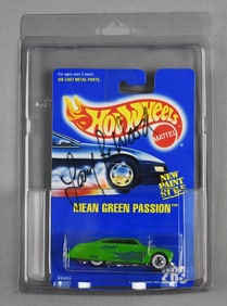 1991 Hot Wheels Larry Wood Signed Mean Green Passion NOS
