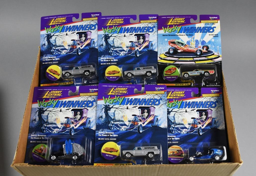 1996 62 Johnny Lightning Wacky Winners MOC-NOS: Lot is 62 1996 Johnny Lightning Wacky Winners MOC-NOS. Single owner collection from the largest toy collector on the West Coast.
