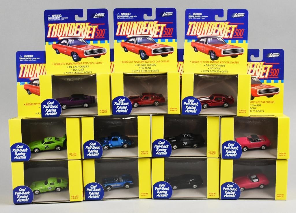 1999 Johnny Lightning ThunderJet 500 Diecast MIP NOS: Lot is 11 1999 Johnny Lighting ThunderJet 500 Die-Cast-MIP-NOS. Lot with duplicates. Single owner collection from the largest toy collector on the West Coast.