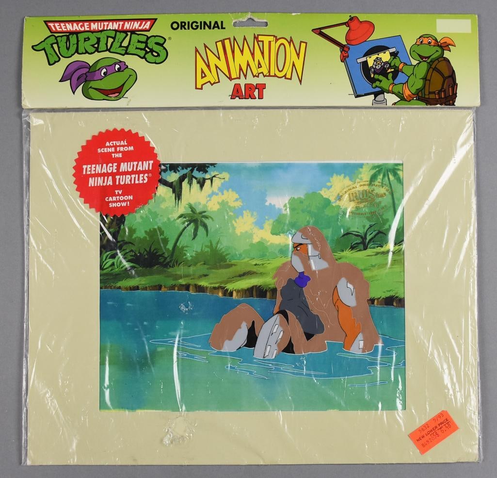 1991 Murakami-Wolf-Swenson TMNT Original Animation Art-MIP-NOS: Lot is a Teenage Mutant Ninja Turtles original animation art, actual cartoon scene. Single owner collection from the largest toy collector on the West Coast.