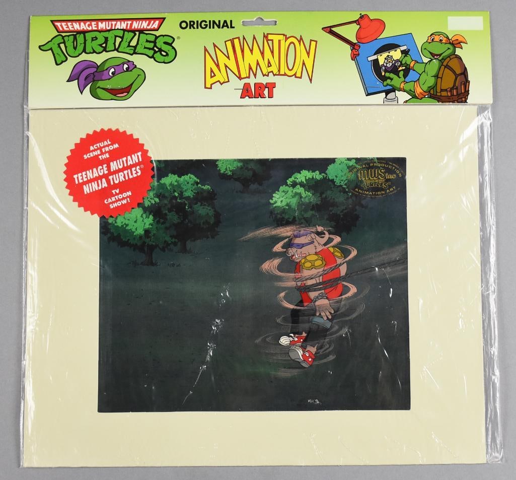 1991 Murakami-Wolf-Swenson TMNT Original Animation Art-MIP-NOS: Lot is an original Teenage Mutant Ninja Turtle animation cel. Single owner collection from the largest toy collector on the West Coast.