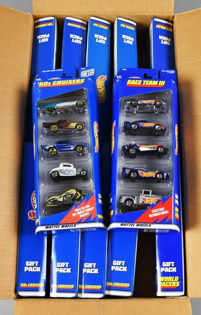 1990s Hot Wheels 5 Car Gift Packs Factory Case NOS (1 of 6)