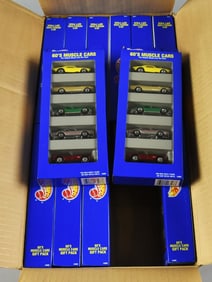 1990s Mattel Hot Wheels 5 Car Gift Packs Factory Case NOS