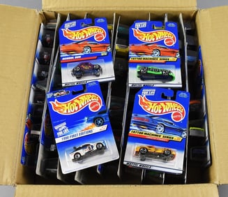 1990s Mattel Hot Wheels Factory Case, Large Assort MOC NOS