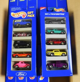 1990s Mattel Hot Wheels 5 Car Packs Factory Case MOC-NOS