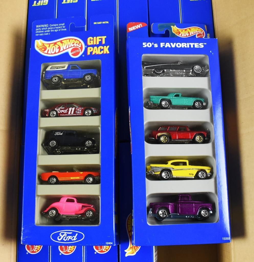 1990s Mattel Hot Wheels 5 Car Packs Factory Case MOC-NOS (1 of 4)