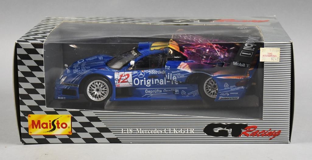 Maisto Mercedes CLK-GTR Die Cast-MIB-NOS: Lot is a Maisto Mercedes CLK-GTR Die Cast-MIB-NOS. Single owner collection from the largest toy collector on the West Coast.