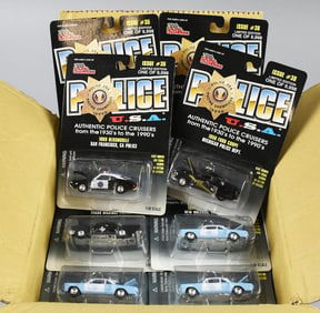 (24) Racing Champions Police USA Die-Cast-MOC-NOS