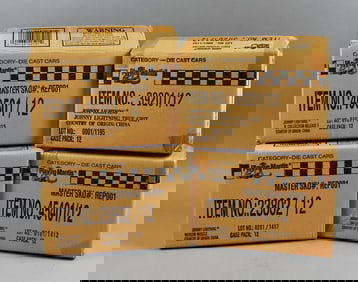 (4) 2000s Mattel Hot Wheels Die-Cast Factory Cases-MOC-NOS