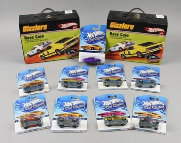 (11) 2000s Mattel Hot Wheels Cool Classics & Race Cases-NOS