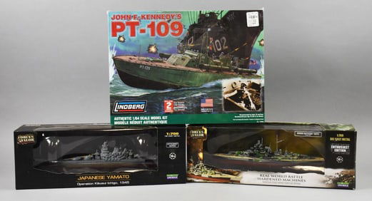 (3) 2000s Unimax Linberg Battle Ships MIB-NOS