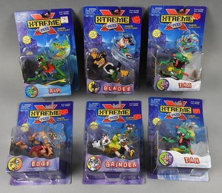 (6) 2000 Play Along X-Treme Petz - MOC - NOS