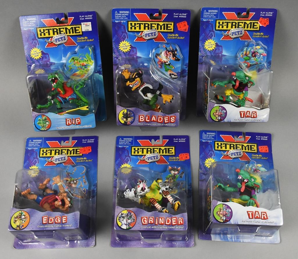(6) 2000 Play Along X-Treme Petz  MOC - NOS (1 of 3)