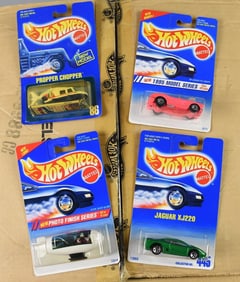 (78) 1980s-90s Mattel Hot Wheels, Factory Case, Extras-NOS