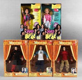 (5) 1992, 2000 Living Toys/Tiger 11", 12" Dolls-NRFB-NOS