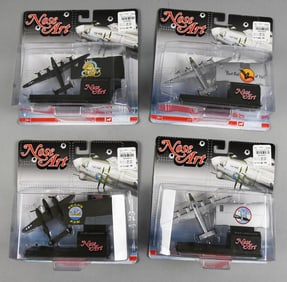 (4) 2004-05 Corgi Nose Art Aircraft Die-Cast-MOC-NOS