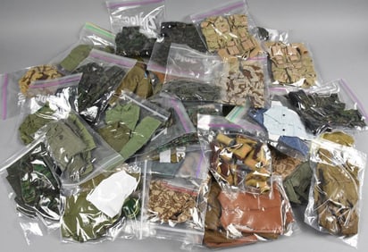 (36) Vintage 12" Action Figure Uniforms & Accessories