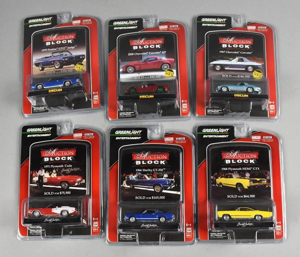 (6) 2010 Greenlight Mecum Auction Block Die-Cast-MOC-NOS (1 of 4)