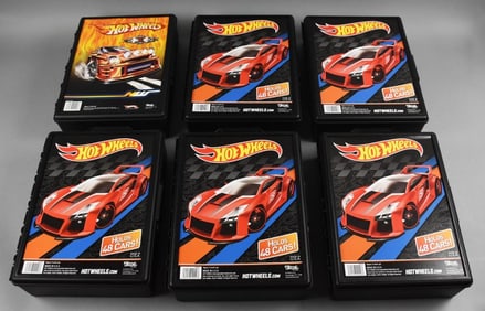 (6) 2005, 2014 Tara Toys Hot Wheels Storage Case-243 Cars