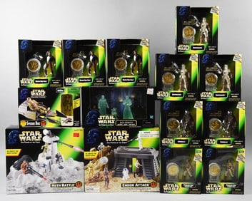 (14)  tar Wars Action Figs/Play Sets 1997-98 Kenner S-MIB-NOS