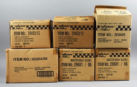 (6) 1990s-00s Johnny Lightning Original Factory Cases-NOS