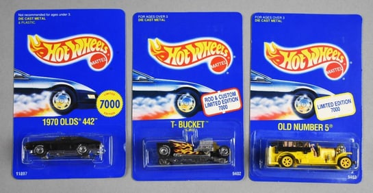 1991, 93 Mattel Hot Wheels Limited Edition of 7000-MOC-NOS