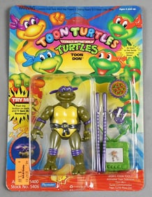 1992 Playmates TMNT Toon Turtles Don-Unpunched-MOC-NOS