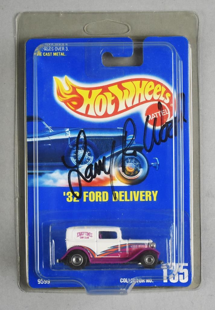 1991 Mattel Hot Wheels Larry Wood Signed '32 Ford Delivery-NOS (1 of 4)
