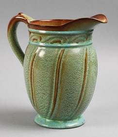 Nicodemus Art Pottery Ferro-Stone Spiral Pitcher