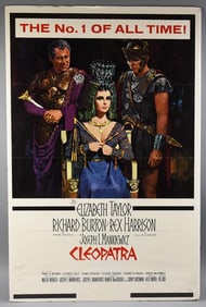 1963 Elizabeth Taylor, Richard Burton Cleopatra One Sheet