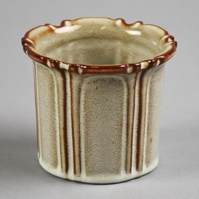 Nicodemus Art Pottery Ferro-Stone Cigarette Jar