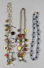 Vintage Beaded & Charm Costume Necklaces