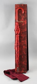 Valentino Red Butterfly Umbrella w/ Tags & Original Box