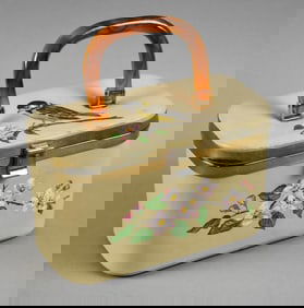 c1950 Lily-Bet Hand Painted Box Purse