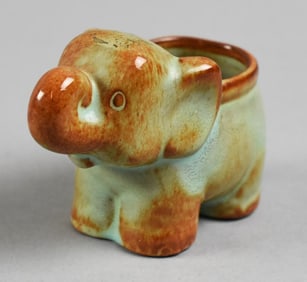 Nicodemus Art Pottery Elephant, Ferro-Stone Figural Planter