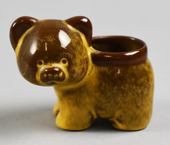 Nicodemus Art Pottery Bear Cub Planter, Ellen Jennings Signed