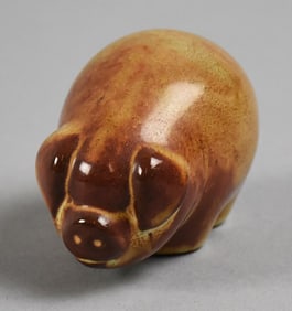Nicodemus Art Pottery Pig, Ellen Jennings Signed
