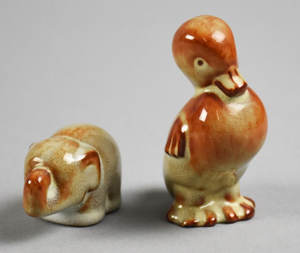 Nicodemus Art Pottery Bear & Elephant, Ellen Jennings Signed (1 of 5)