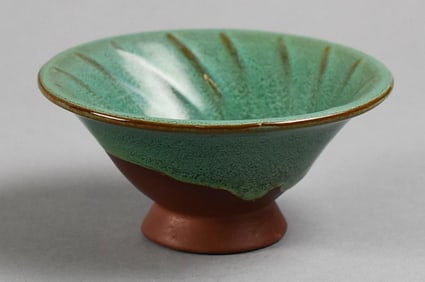 Nicodemus Art Pottery Ferro-Stone Footed Bowl