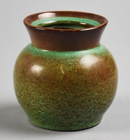 Nicodemus Art Pottery Ferro-Stone Green Bulbous Vase