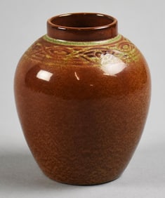 Nicodemus Art Pottery Ferro-Stone Ornate Urn Vase