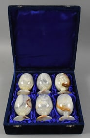 Pakistan Onyx Goblets in Original Box