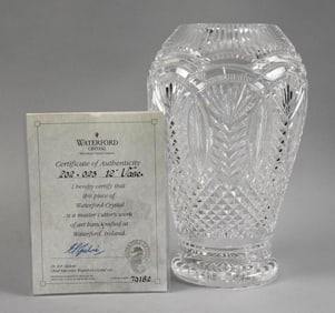 Waterford Crystal Master Cutter's Work Vase w/ COA
