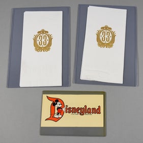 Disney's Club 33 Napkins, Vintage Disneyland Decal