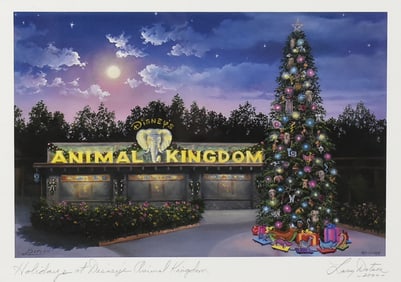 Holidays at Disney's Animal Kingdom L. Dotson Signed Print